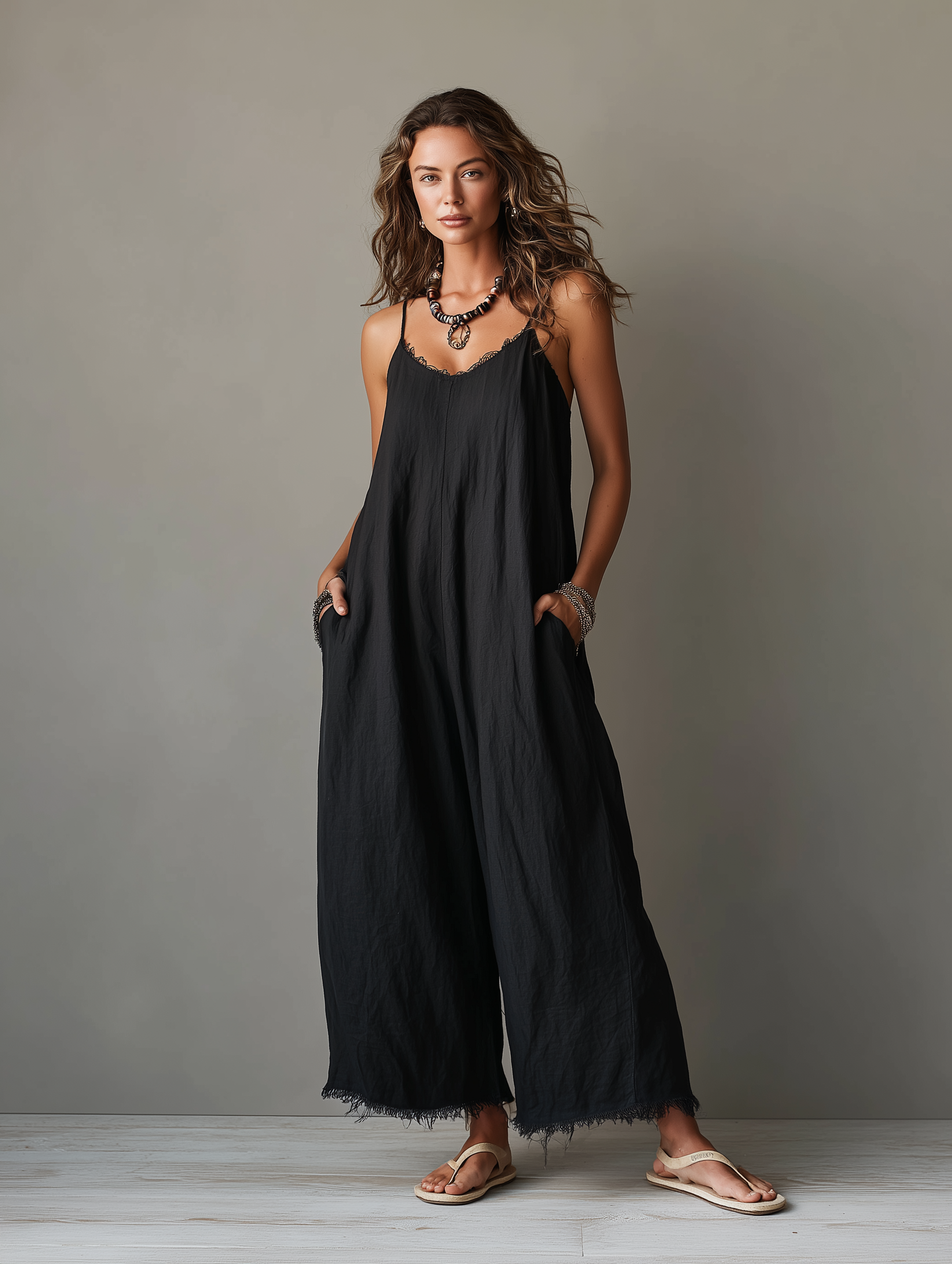 Léa - Women's Minimalist Linen Jumpsuit