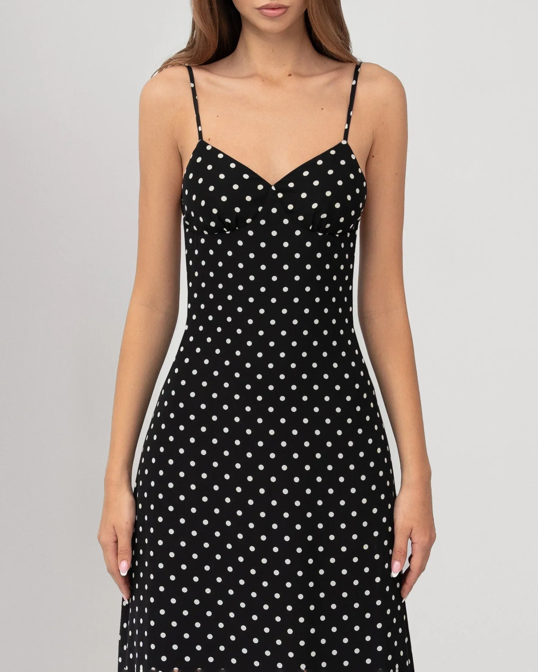 AMARA | Midnight Muse Polka Dot Maxi