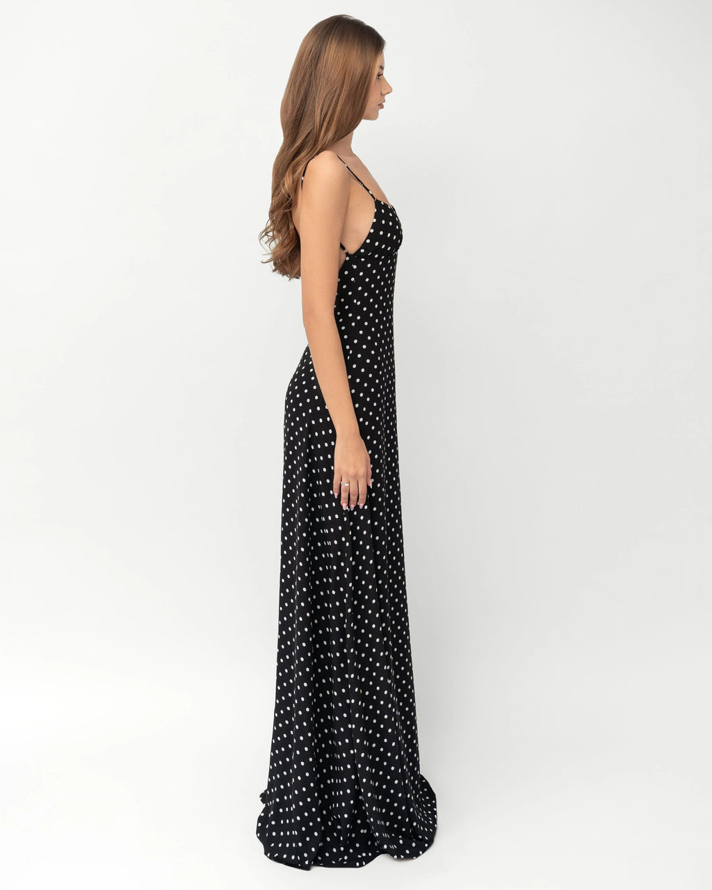 AMARA | Midnight Muse Polka Dot Maxi