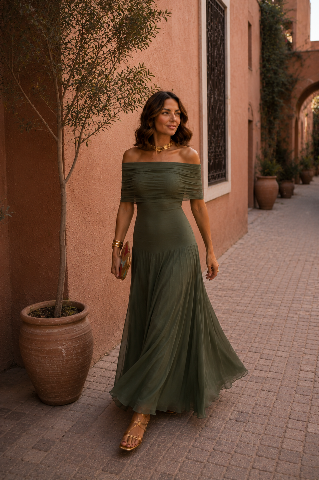 Toledo dress in green