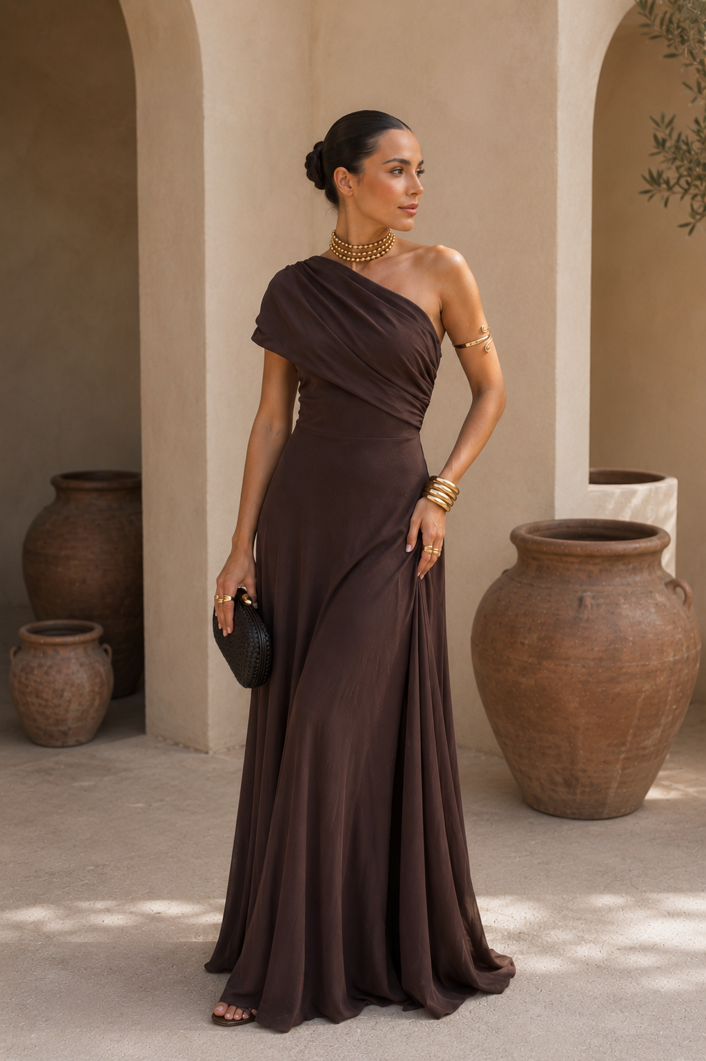 Toledo dress in brown