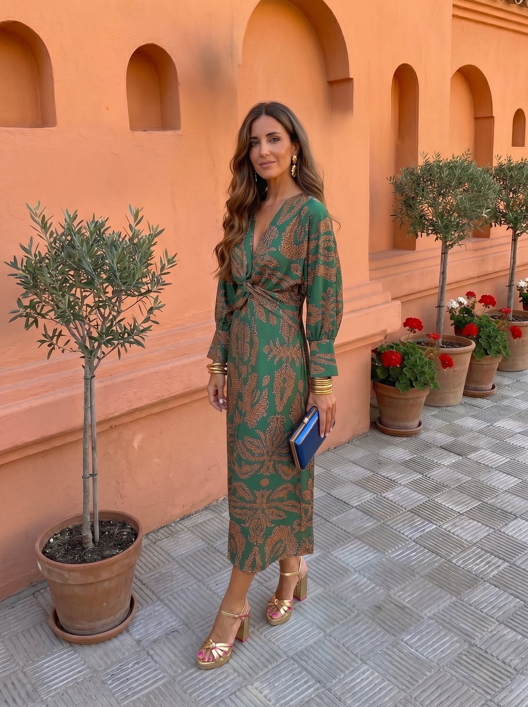 Silvia™ | Printed midi dress