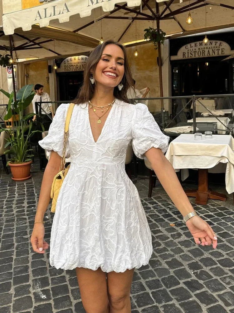 AMARA | Puff Sleeve Mini Dress