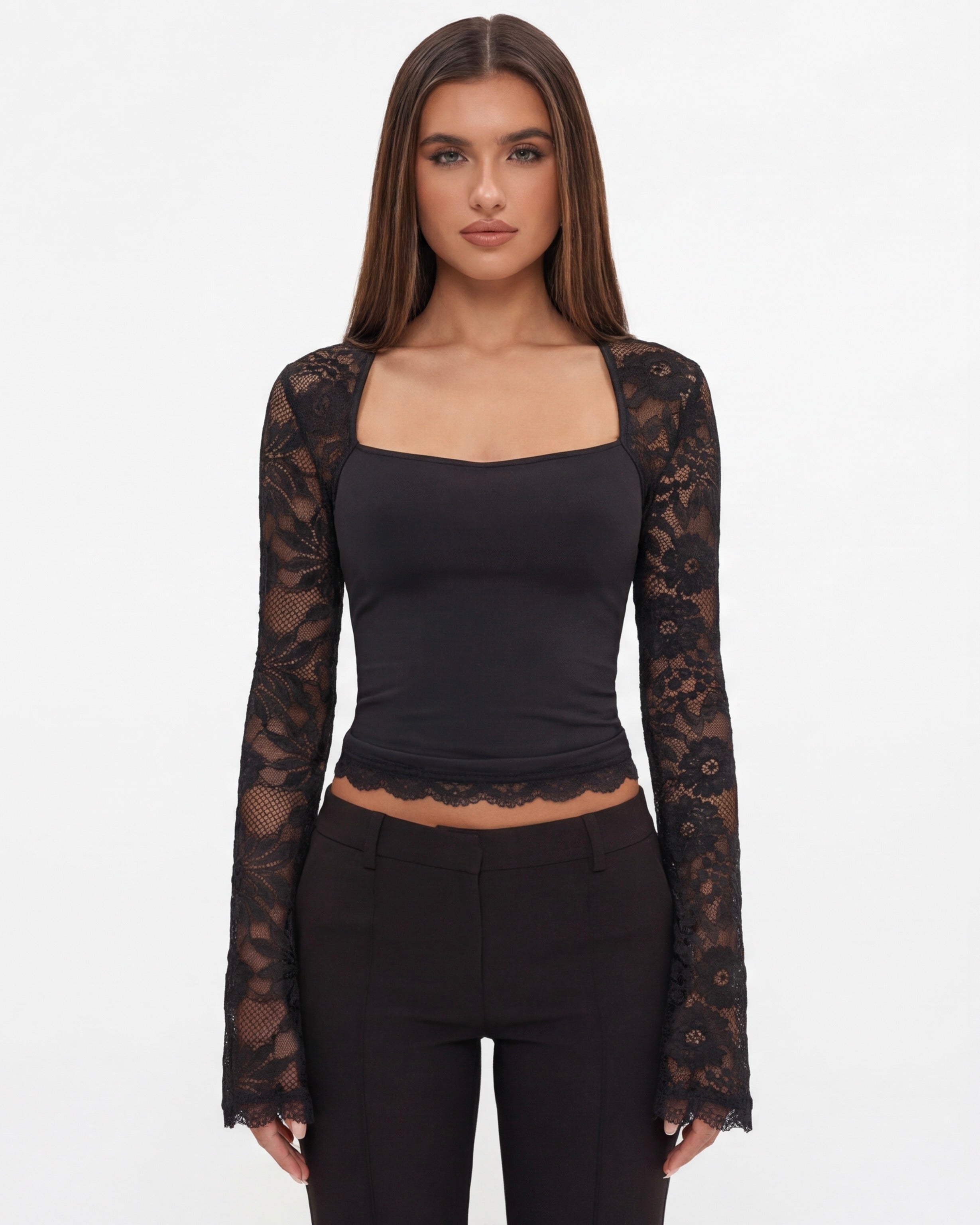 AMARA | Lace Affair Long Sleeve Top