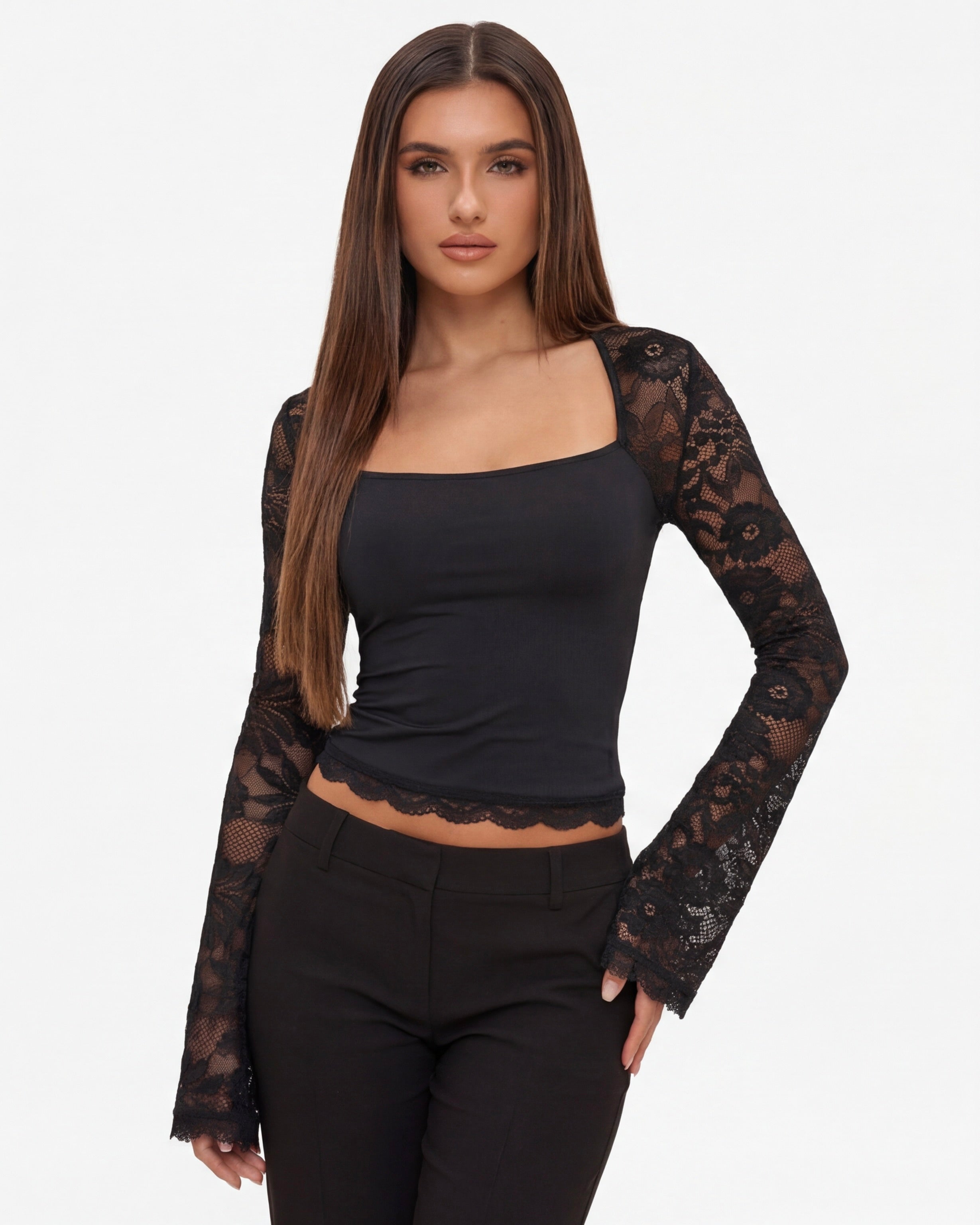 AMARA | Lace Affair Long Sleeve Top