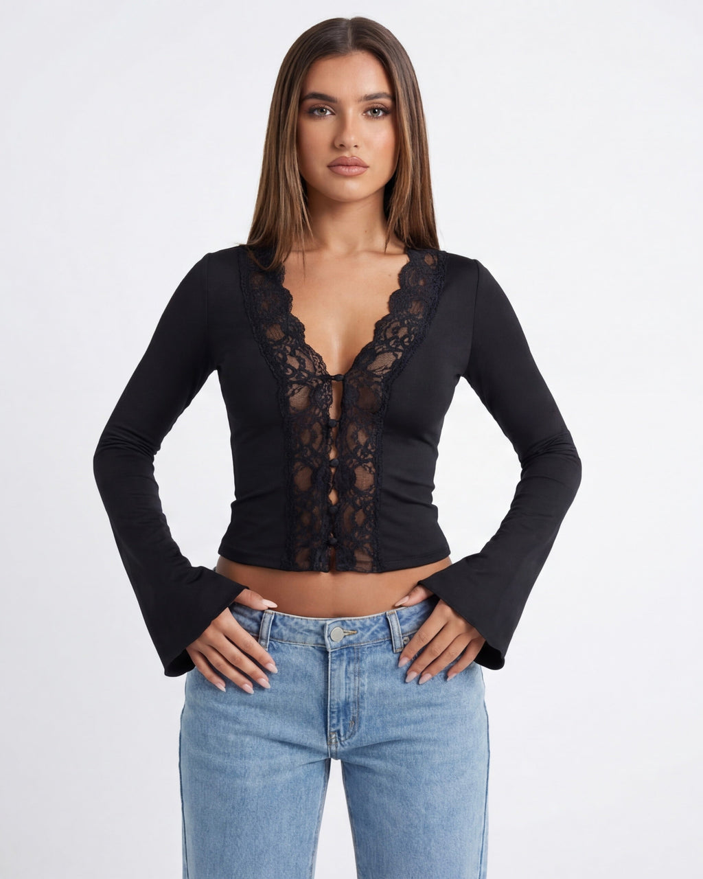 AMARA | Long Sleeve Lace Muse Top