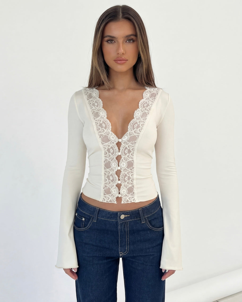 AMARA | Long Sleeve Lace Muse Top
