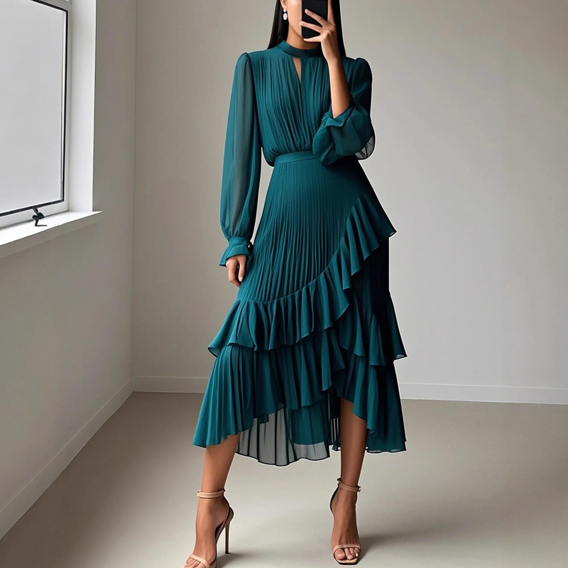 Helena - Pleated midi dress